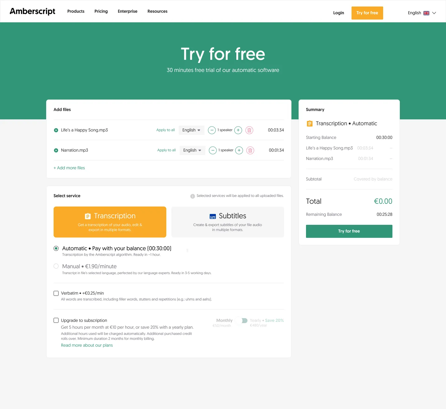 Marketing website version for new customers