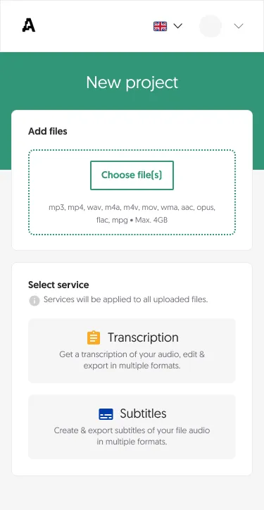 Mobile new project
