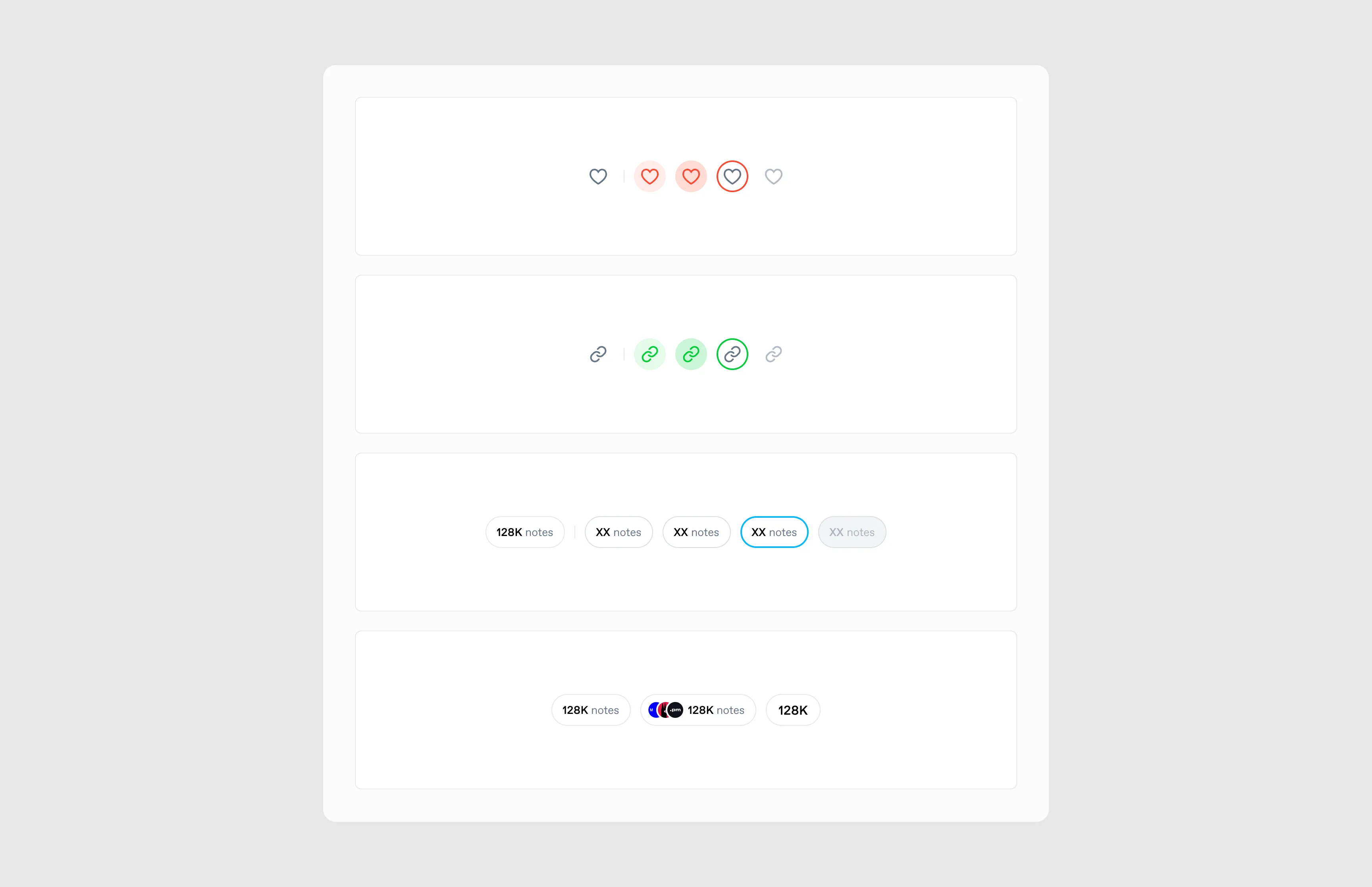 Button color palette variants