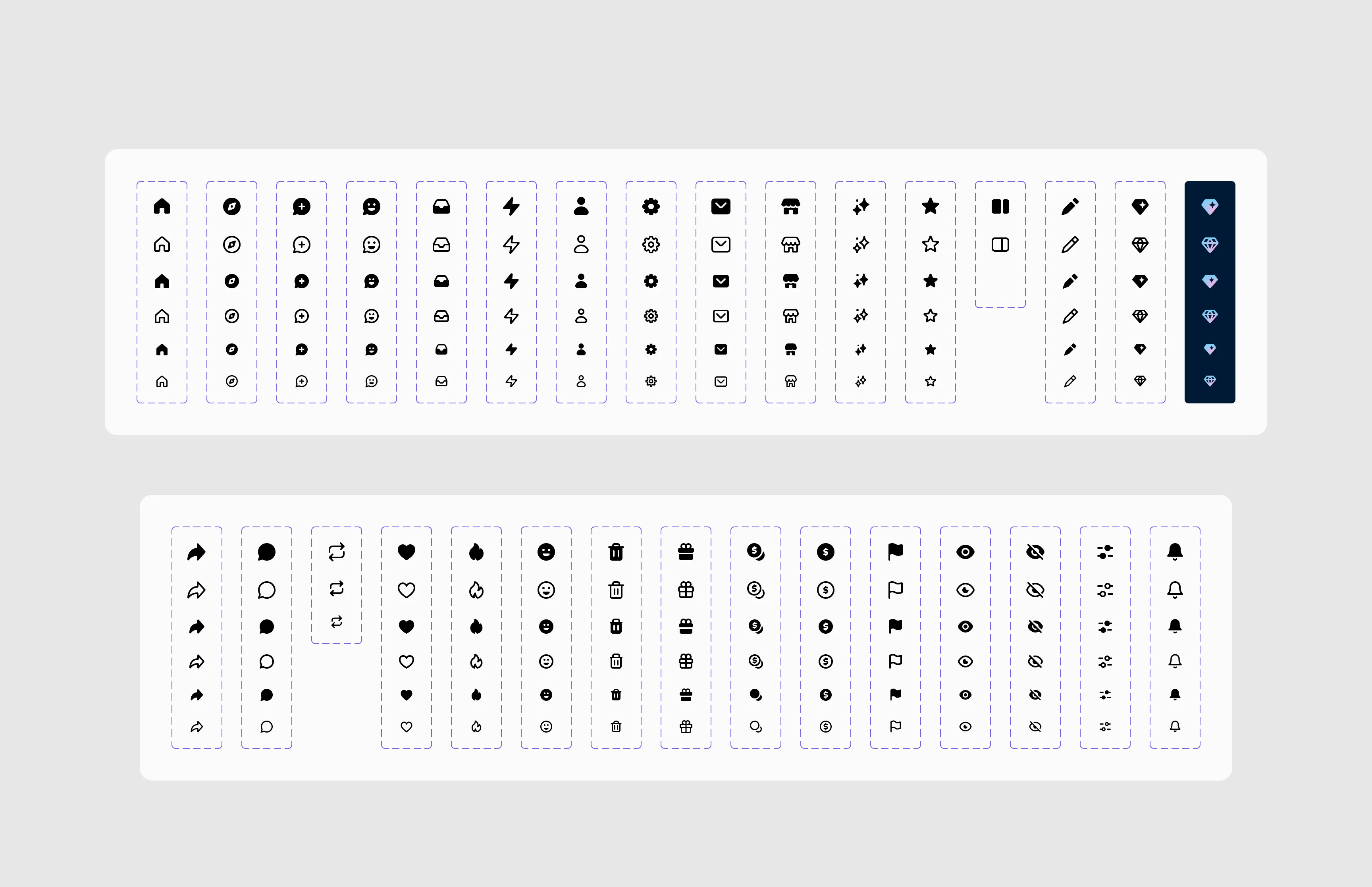 Icon set overview