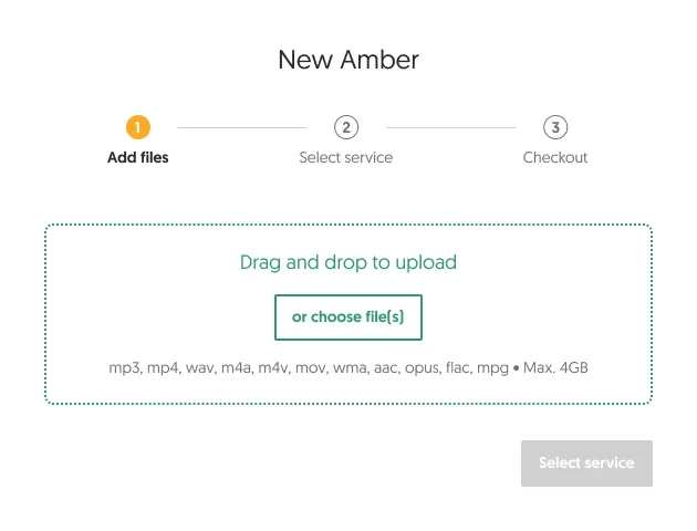 Step indicator at top of modal